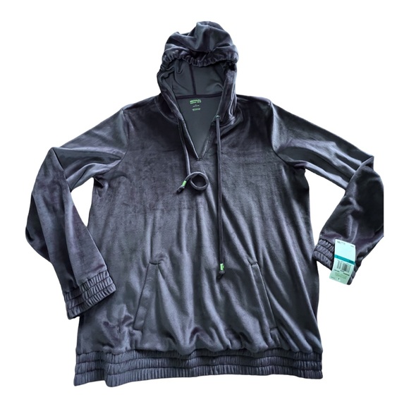 Michael Kors Hooded Velvet Sweatshirt with Pockets Size L – New - Picture 9 of 10